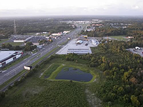 Aerial view of Land O' Lakes, Florida, showing the community's lakes and mature tree canopy